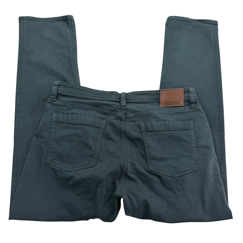 Revtown Jeans Mens 36x32 Blue Gray Sharp Slim Tapered Decade Denim Stretch Pants